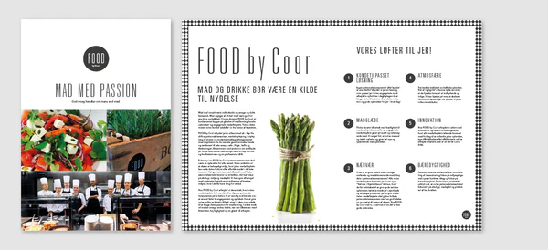 Madbrochure, 4 sider — Food by Coor